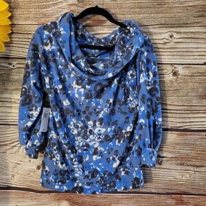 "Willow Drive " Long sleeve pullover tops Size: XS/med blue/black/white NWT